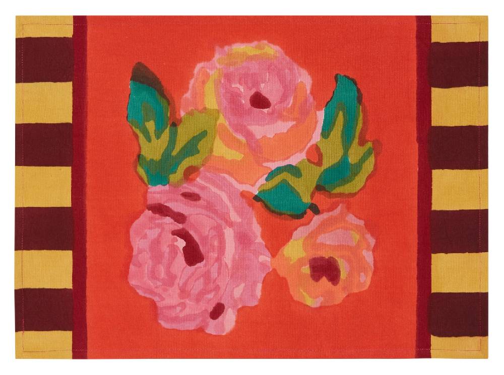 Lisa Corti Tovaglietta Cotone 35x48cm Nizam Red