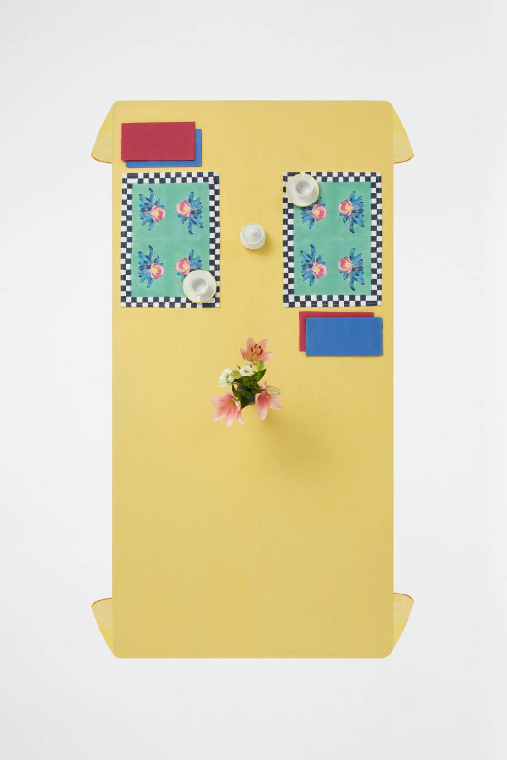 Lisa Corti Tovaglietta Cotone 35x48cm Tiles Green