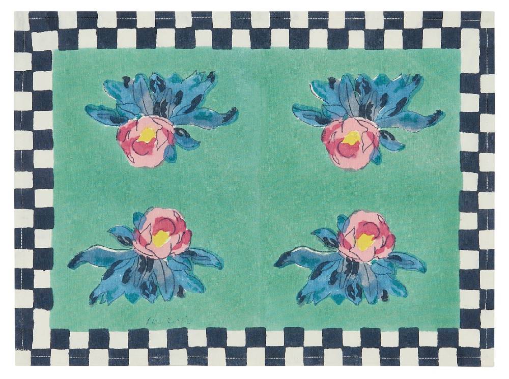 Lisa Corti tovaglietta cotone 35x48cm tiles green