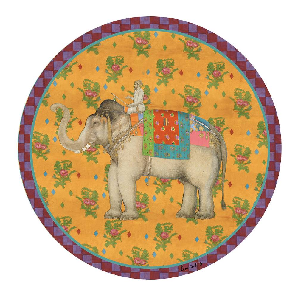 Lisa Corti tovaglietta rigida 34cm elephant gold