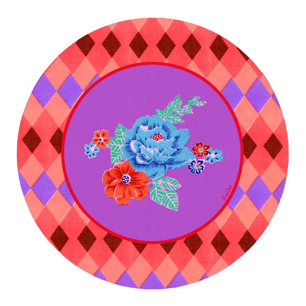 Lisa Corti tovaglietta rigida 34cm losanga lilac