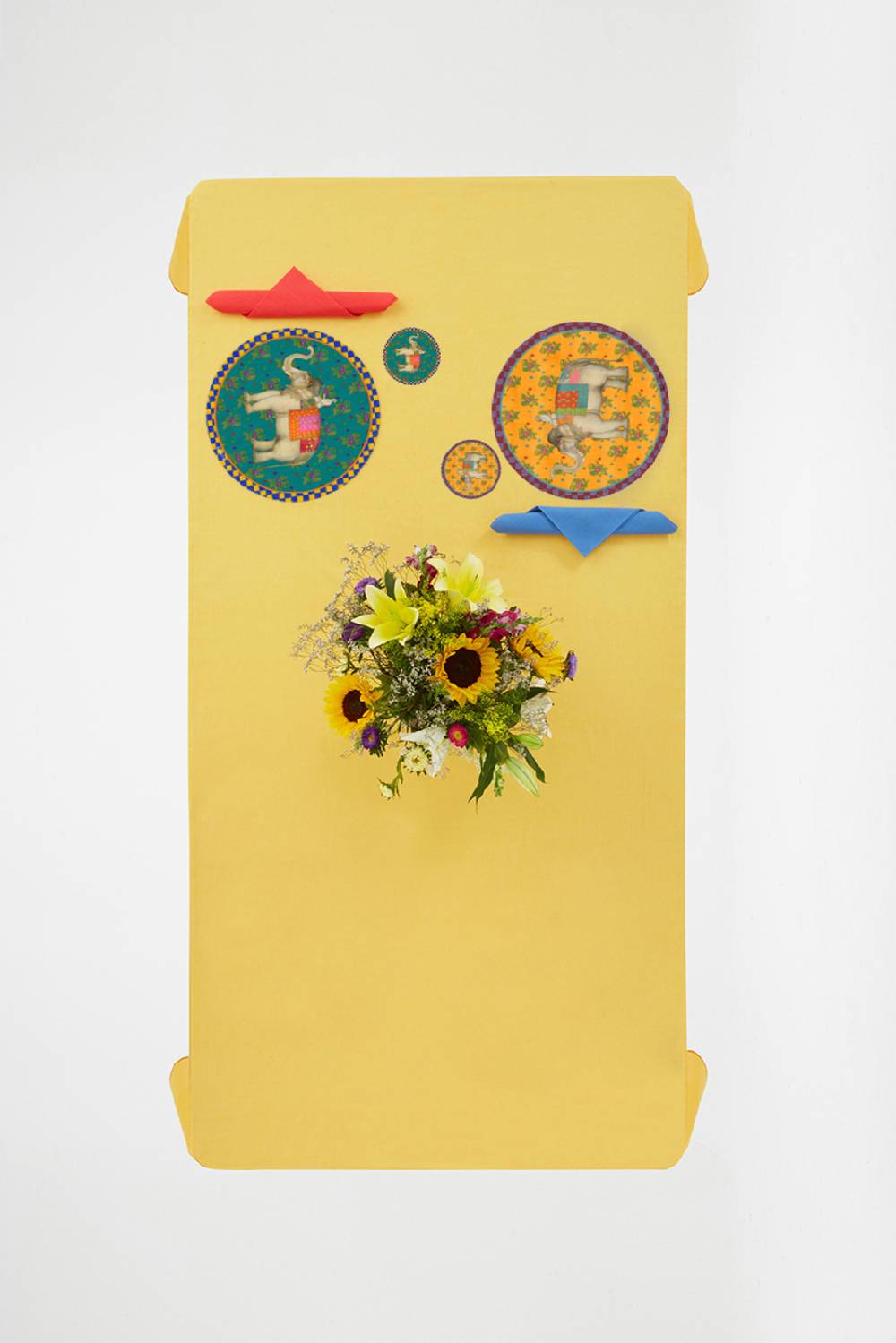 Lisa Corti Tovaglietta Rigida 39cm Elephant Gold