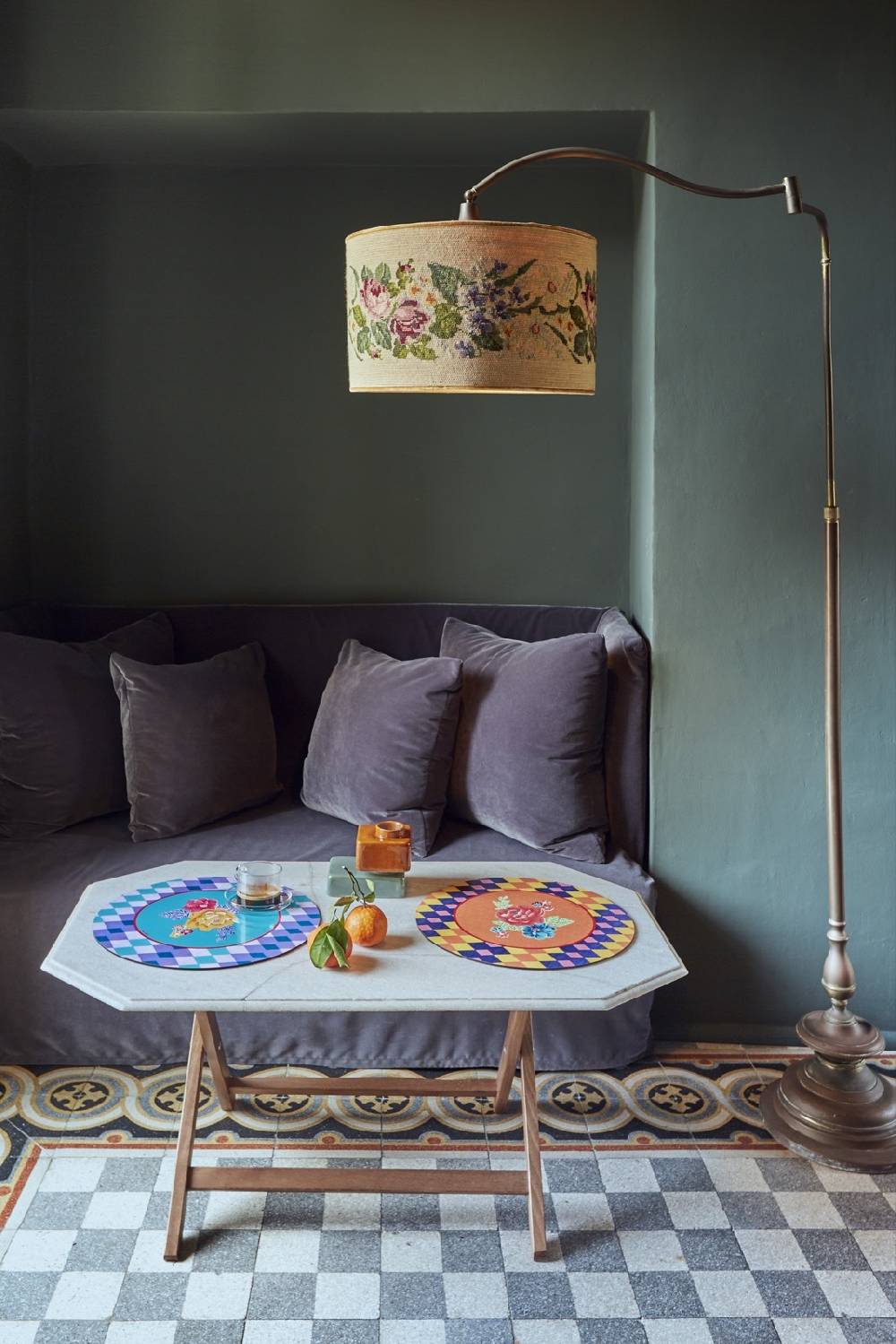 Lisa Corti Tovaglietta Rigida 39cm Losanga Lilac