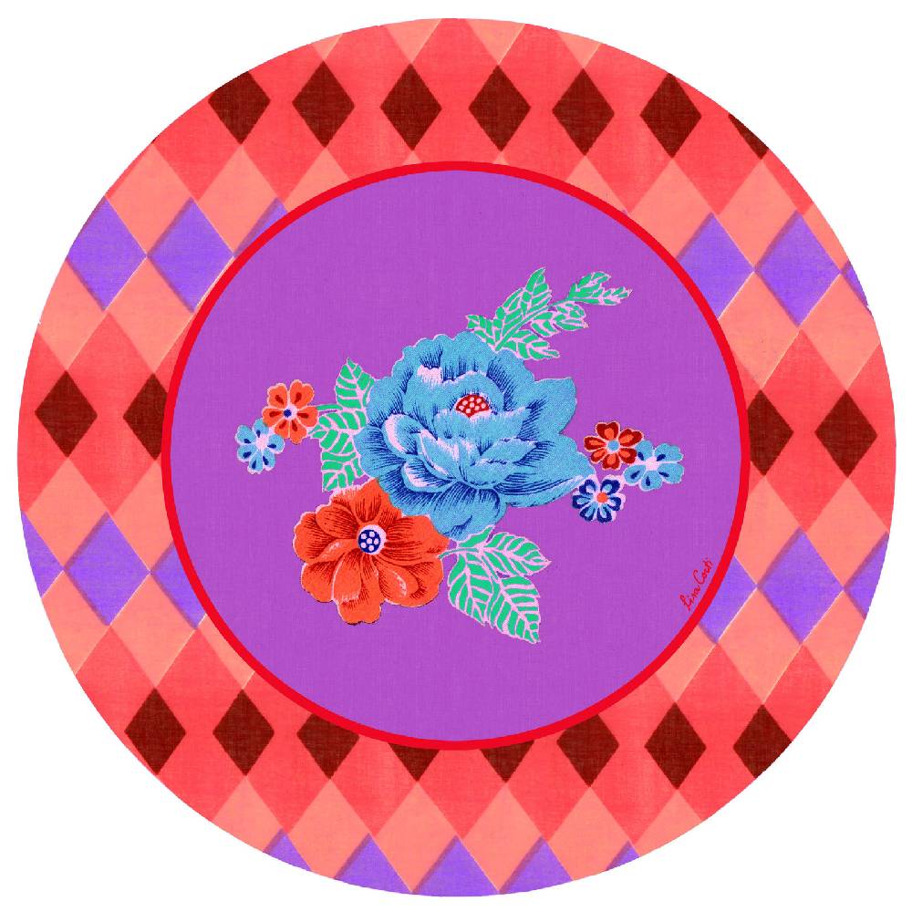 Lisa Corti tovaglietta rigida 39cm losanga lilac