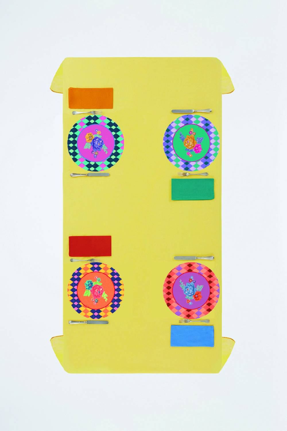 Lisa Corti Tovaglietta Rigida 39cm Losanga Orange