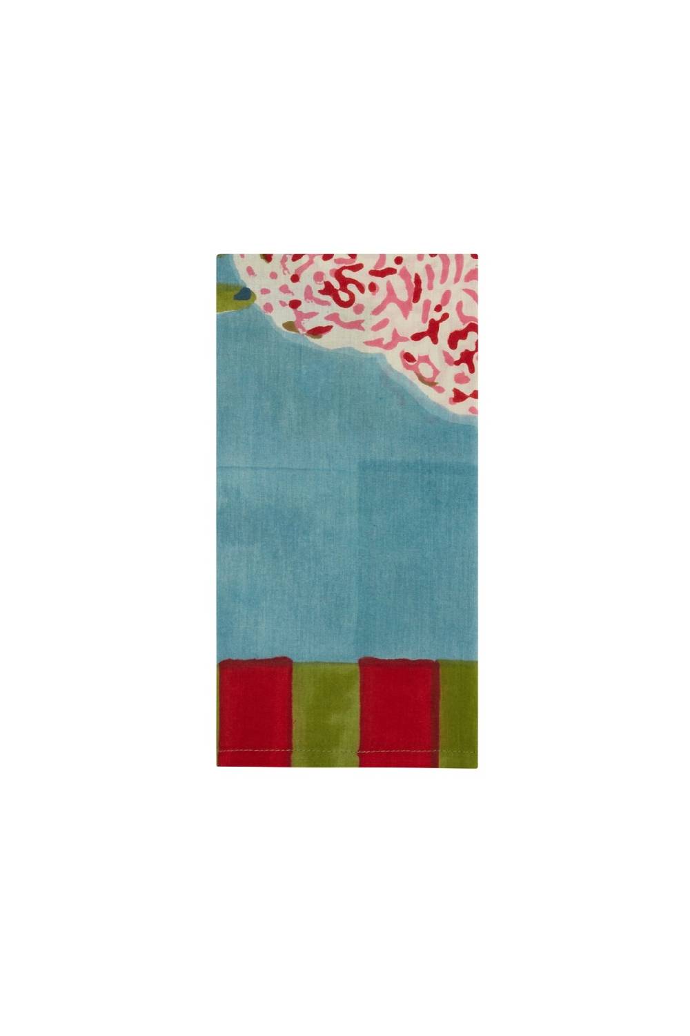 Lisa Corti Tovagliolo Cotone Leopard Stripes Sky