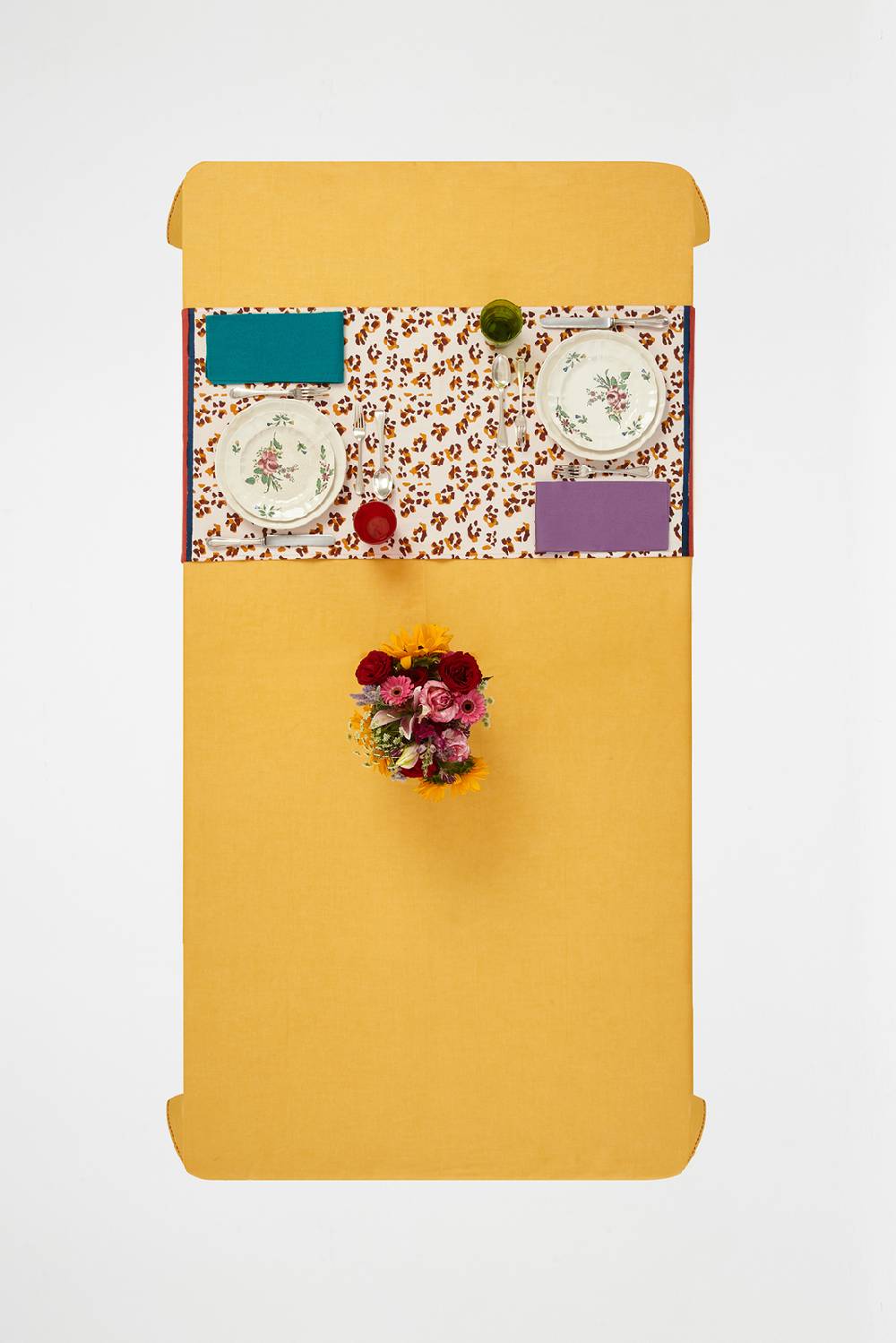 Lisa Corti Tovagliolo Organza Cobalt