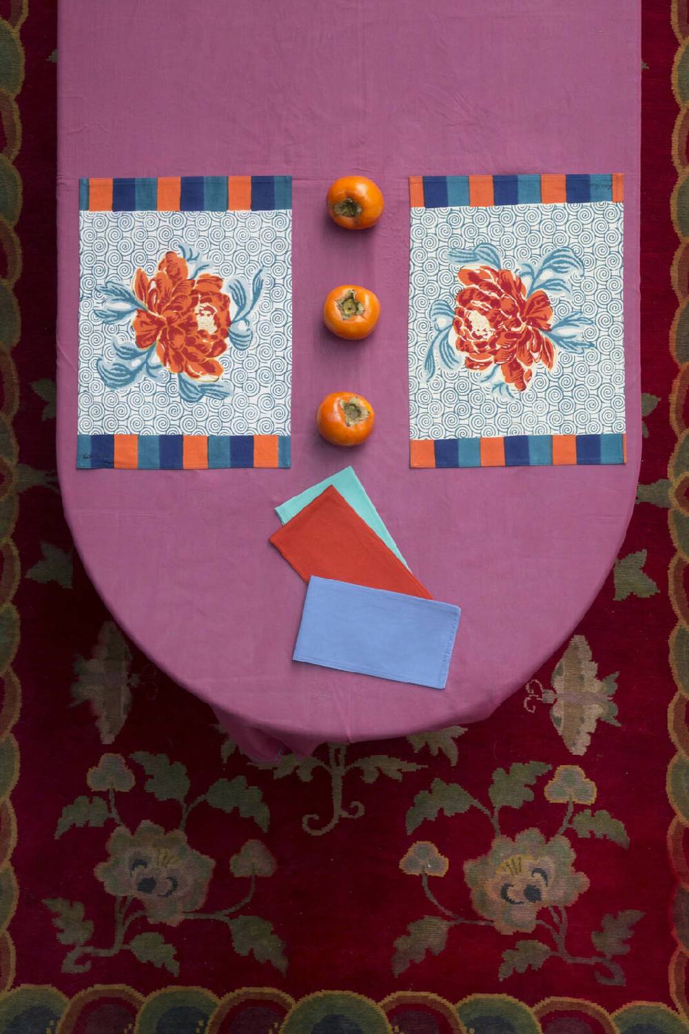 Lisa Corti Tovagliolo Organza Light Pervinch