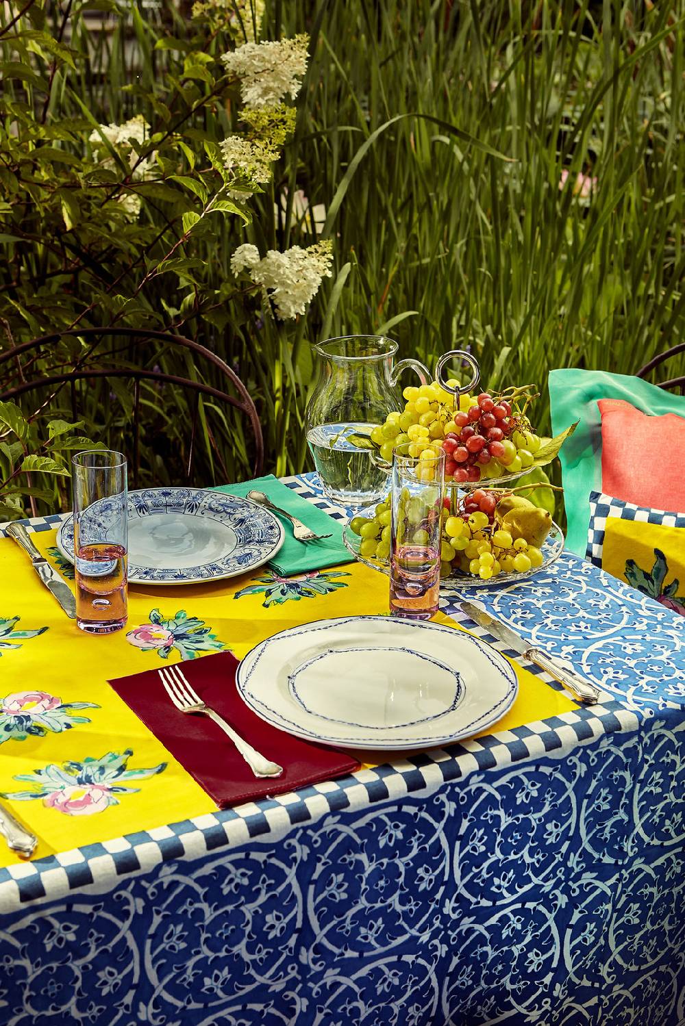 Lisa Corti Tovagliolo Organza Maroon