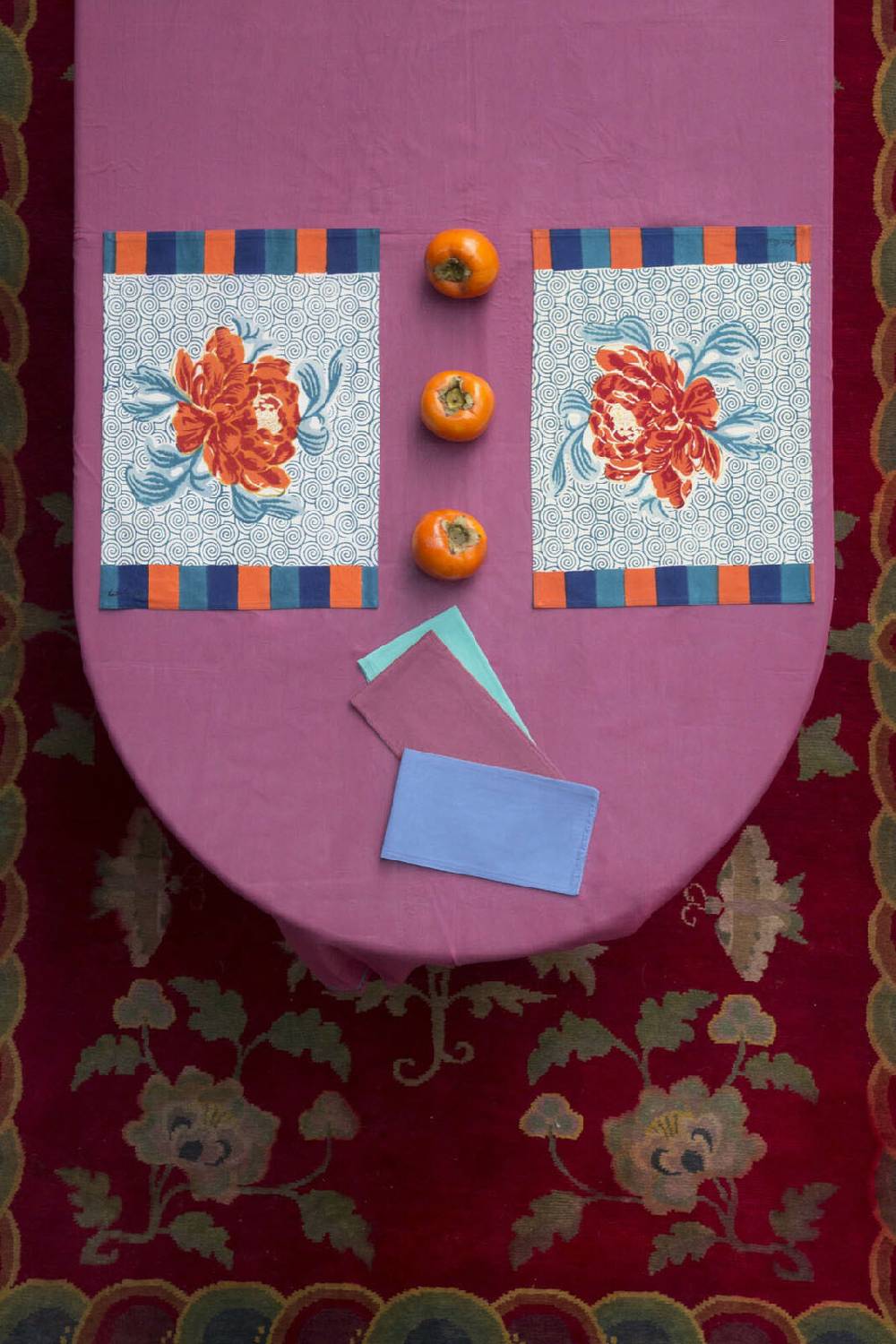 Lisa Corti Tovagliolo Organza Old Pink