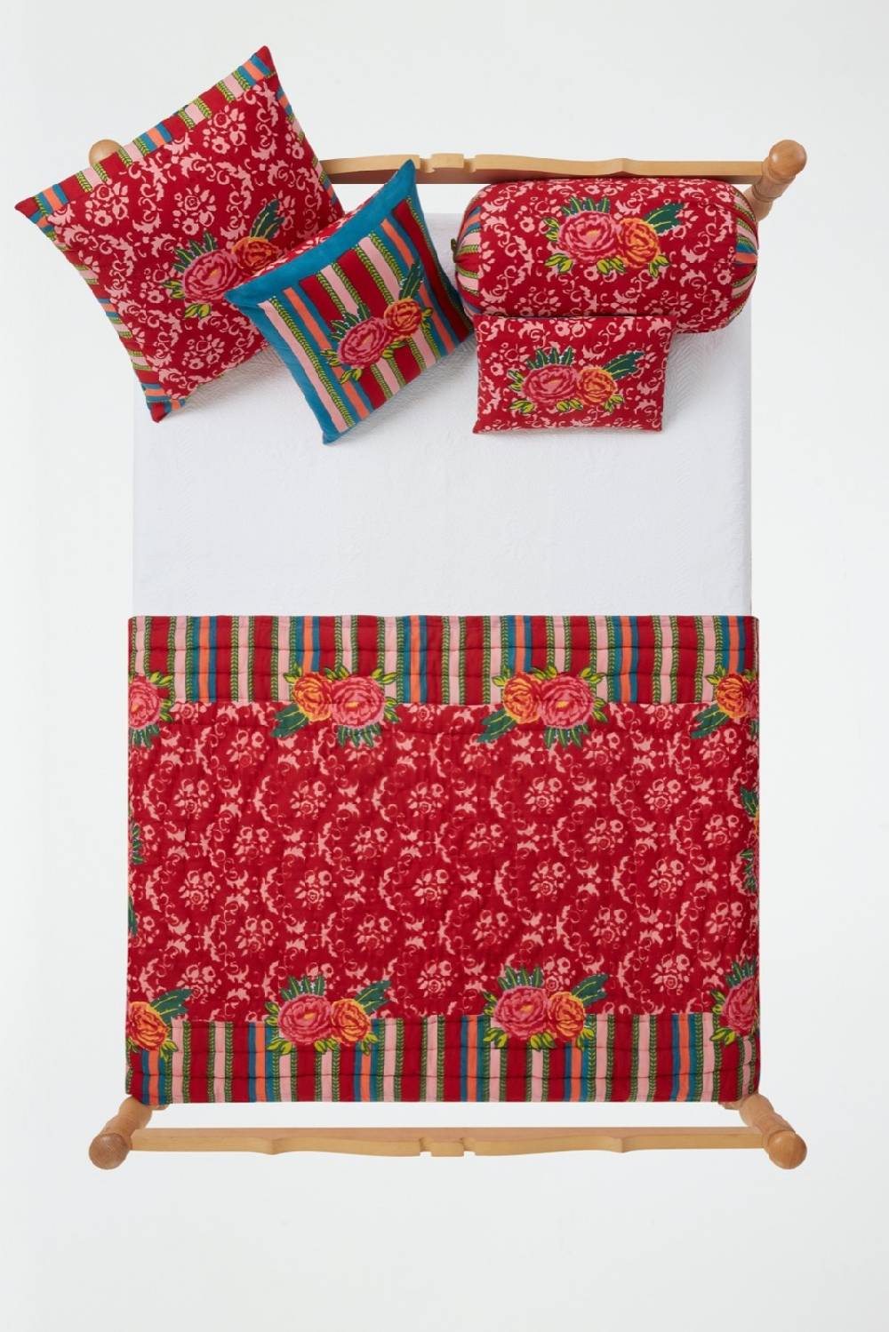 Lisa Corti Trapunta Reversibile 110x180cm Love Red