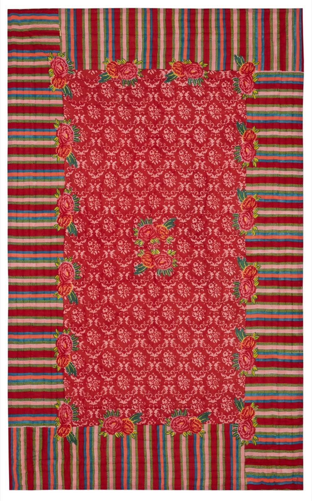 Lisa Corti trapunta reversibile 180x270cm love red