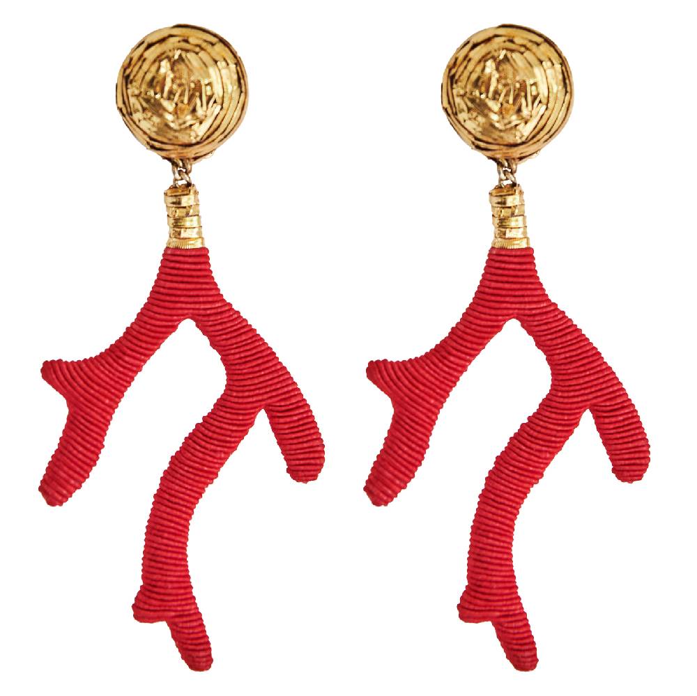 Lisa Corti orecchini con rami di corallo rebecca de ravenel x lisa corti