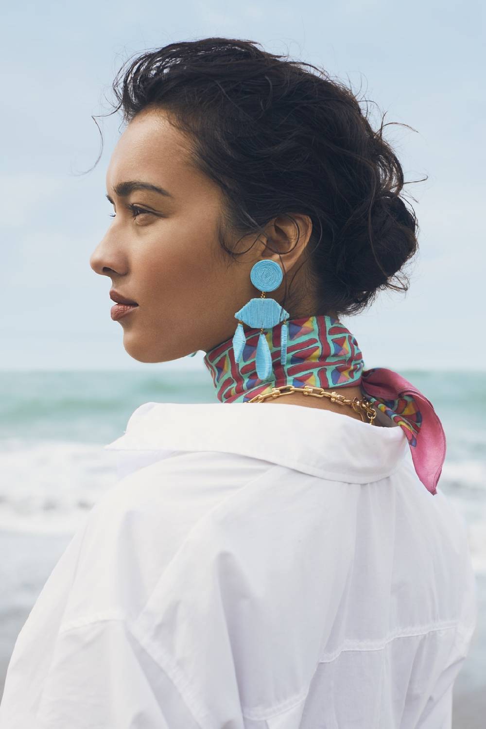 Lisa Corti Orecchini Gio Chandelier In Turchese Rebecca De Ravenel X Lisa Corti