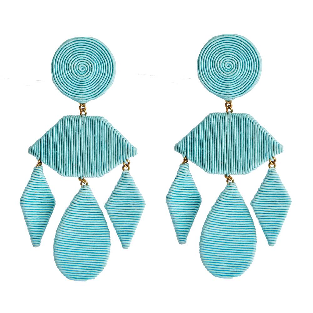 Lisa Corti orecchini gio chandelier in turchese rebecca de ravenel x lisa corti