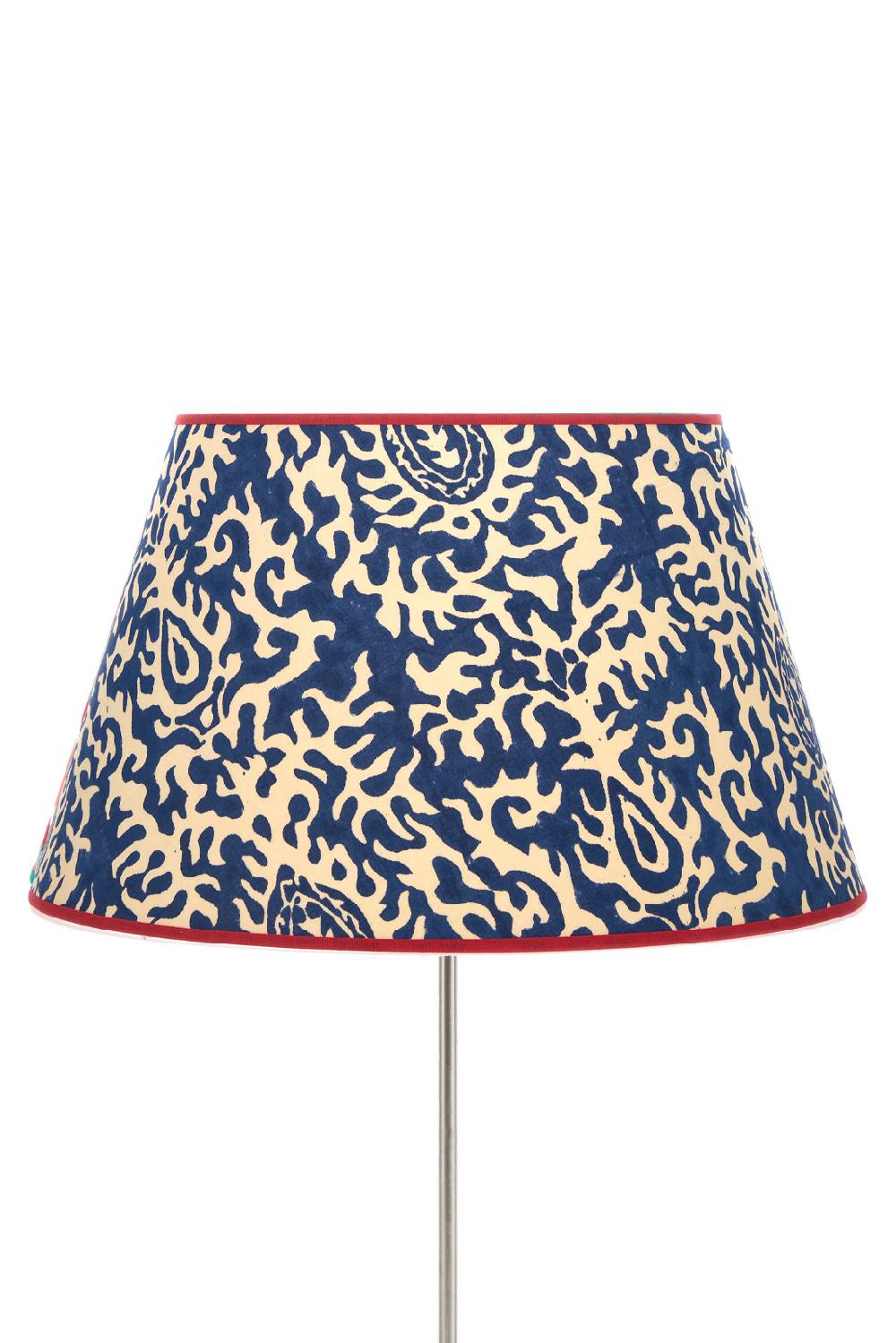 Lisa Corti paralume diam 40 suzani damask royal blue