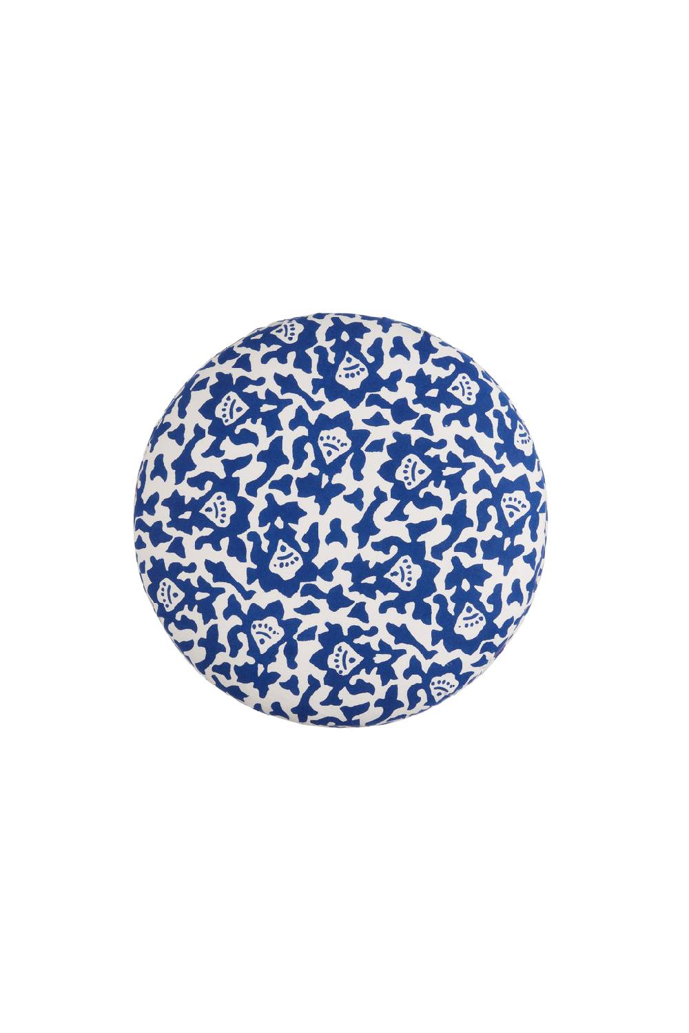 Lisa Corti Pouf Arabesque Blue Stripes Blue Natural