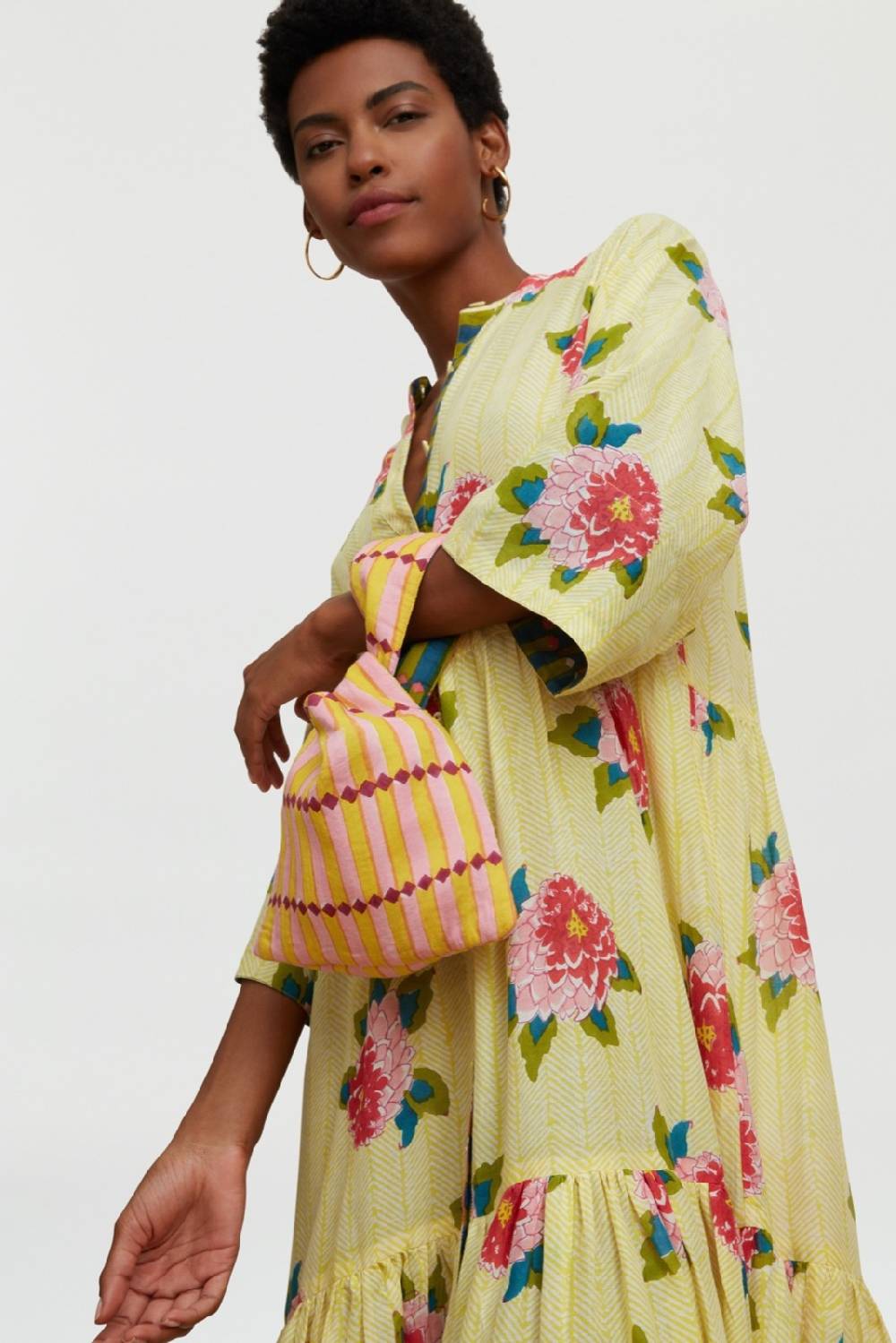 Lisa Corti Reversibile Borsa Knot Diamond Stripes Multicolor