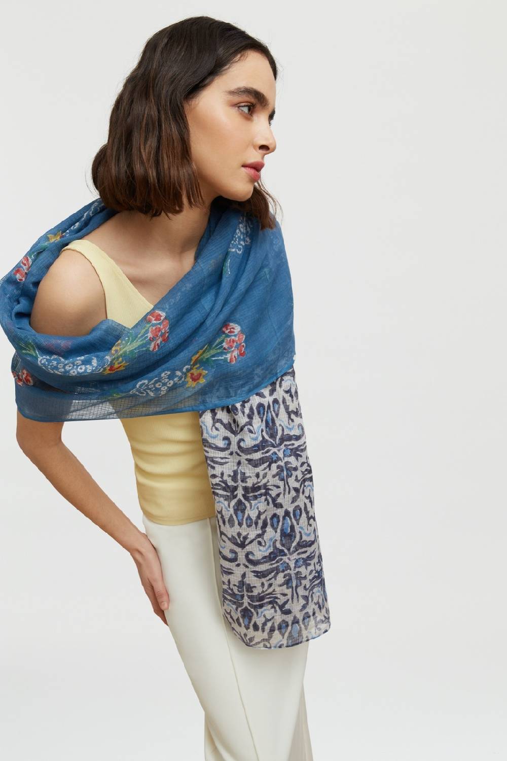 Lisa Corti scialle kotadoria 100x200cm bibelot peacock