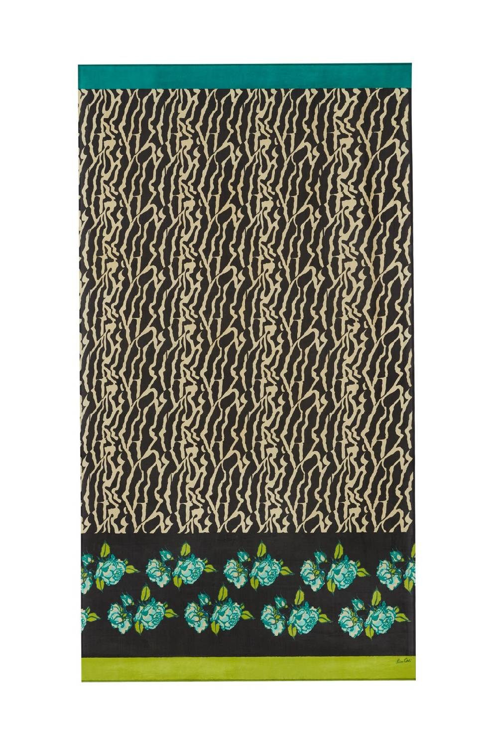 Lisa Corti Scialle Seta 100x200cm Butterfly Wing Black