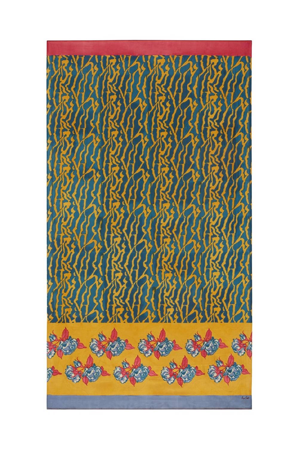 Lisa Corti Scialle Seta 100x200cm Butterfly Wing Orange