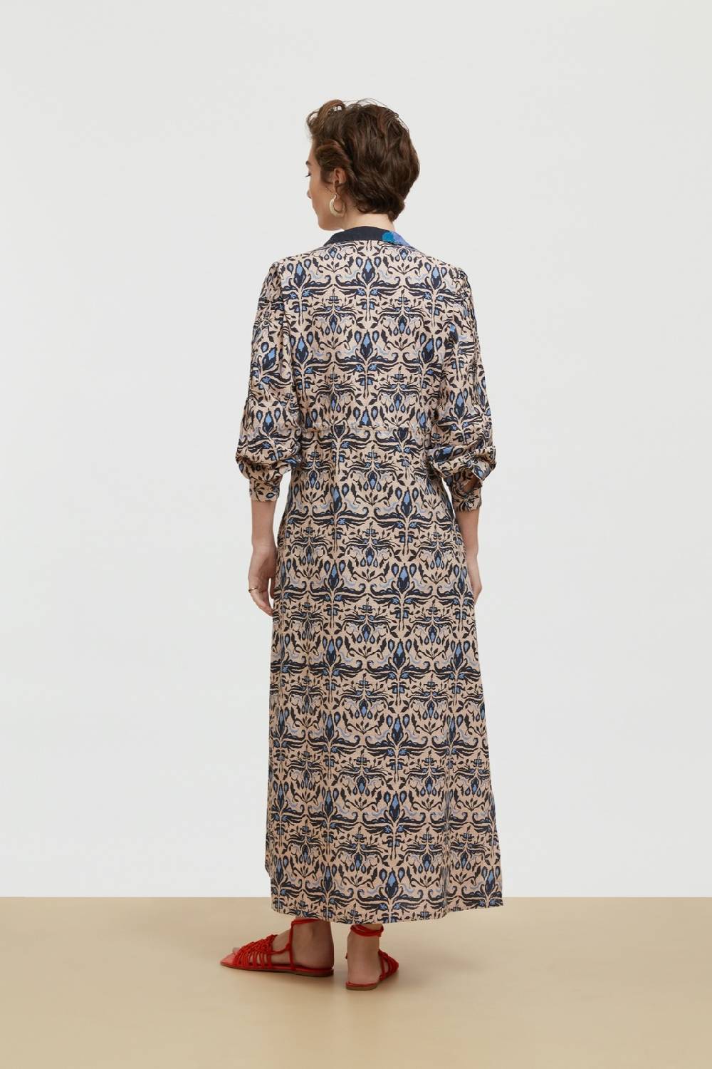 Lisa Corti Soprabito Trapeze Abhanery Damasque Black