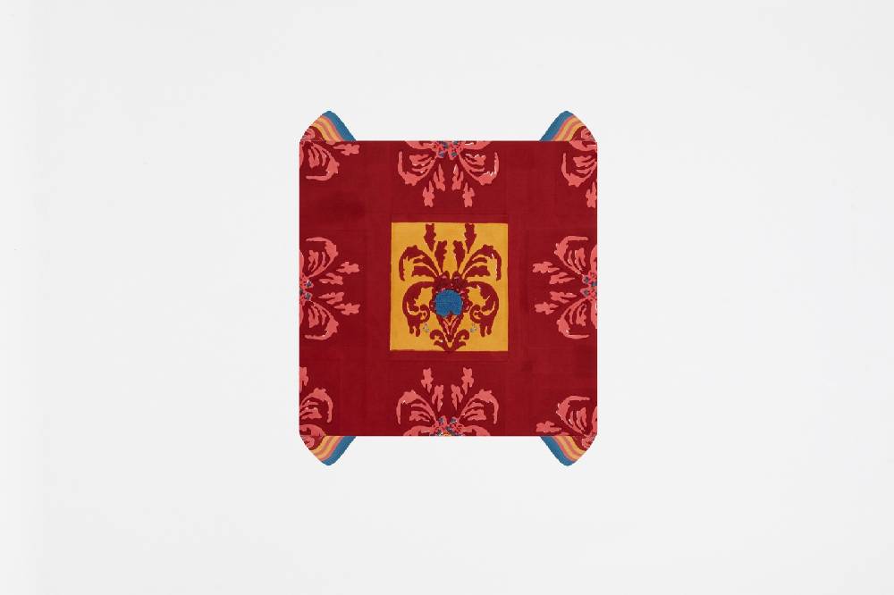 Lisa Corti Telo Cotone 110x110cm Brocade Royal Blue