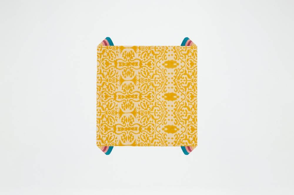 Lisa Corti Telo Cotone 110x110cm Damask Design Gold