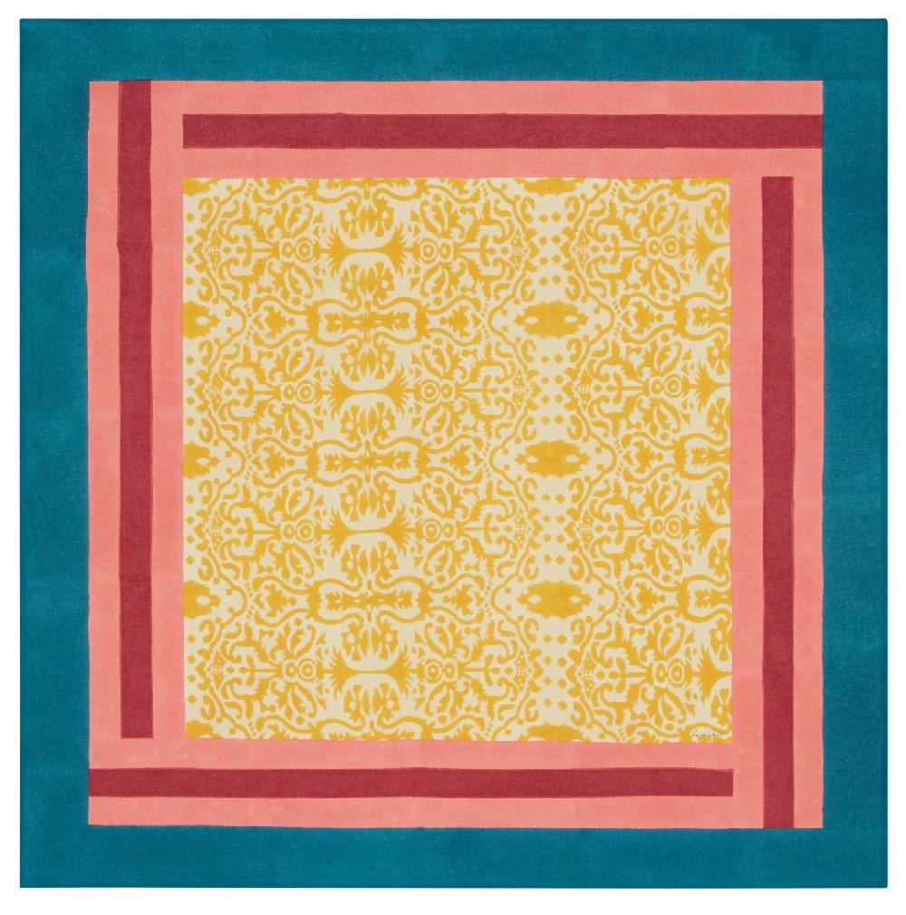 Lisa Corti telo cotone 110x110cm damask design gold