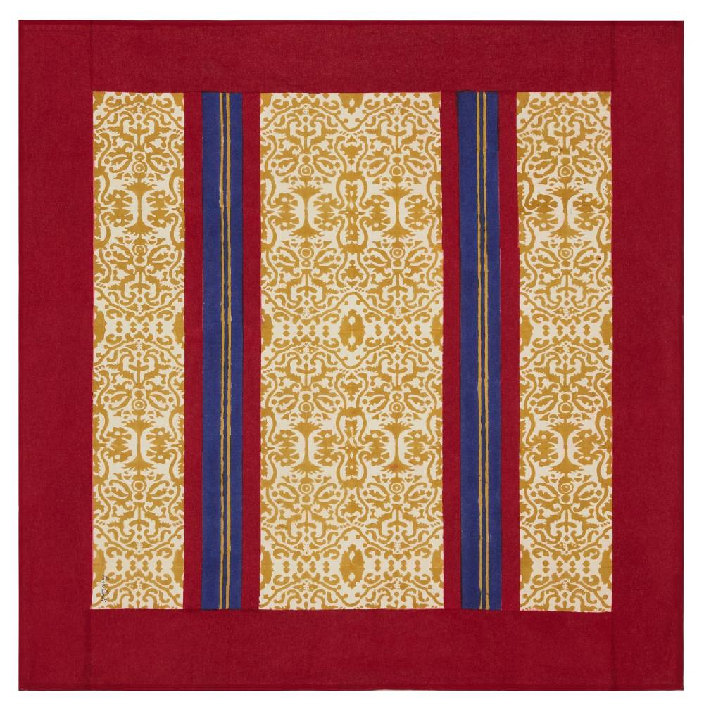 Lisa Corti telo cotone 110x110cm damask stripes chutney