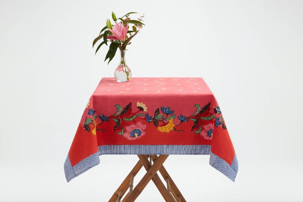 Lisa Corti Telo Cotone 110x110cm Indonesian Red Rose