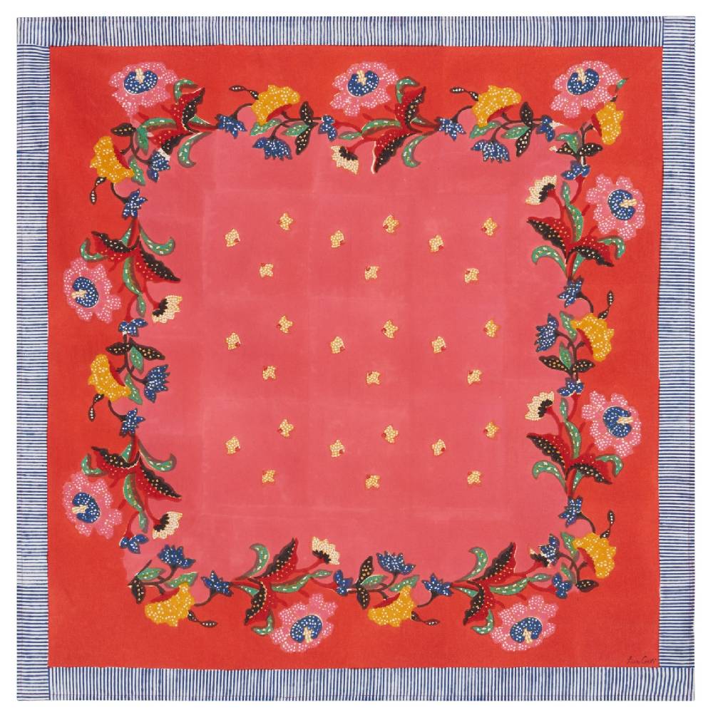 Lisa Corti telo cotone 110x110cm indonesian red rose