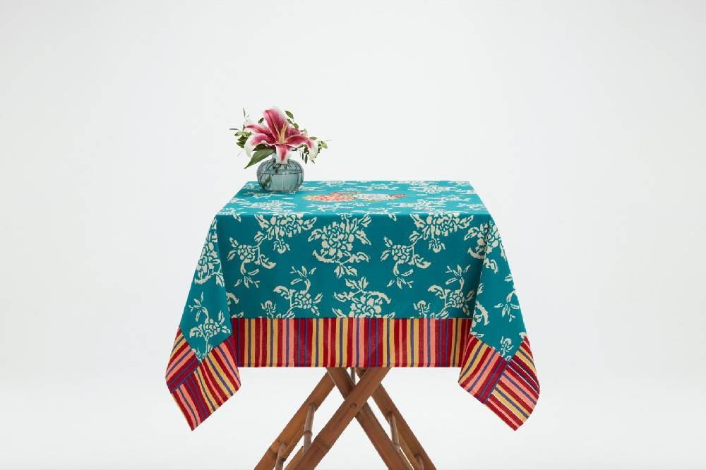 Lisa Corti Telo Cotone 110x110cm Kandem Queen Green