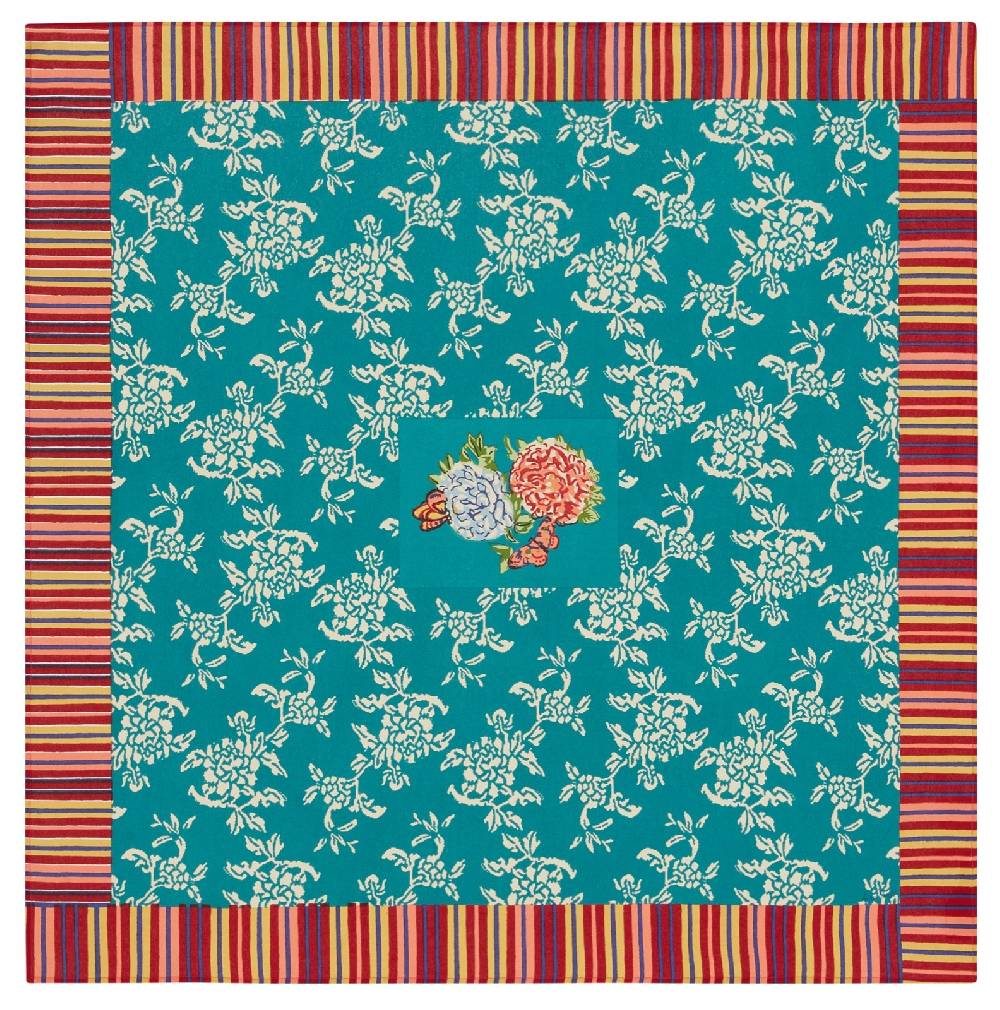 Lisa Corti Telo Cotone 110x110cm Kandem Queen Green