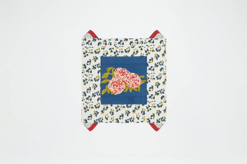 Lisa Corti Telo Cotone 110x110cm Leopard Stripes Dark Blue