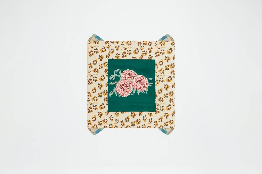 Lisa Corti Telo Cotone 110x110cm Leopard Stripes Green