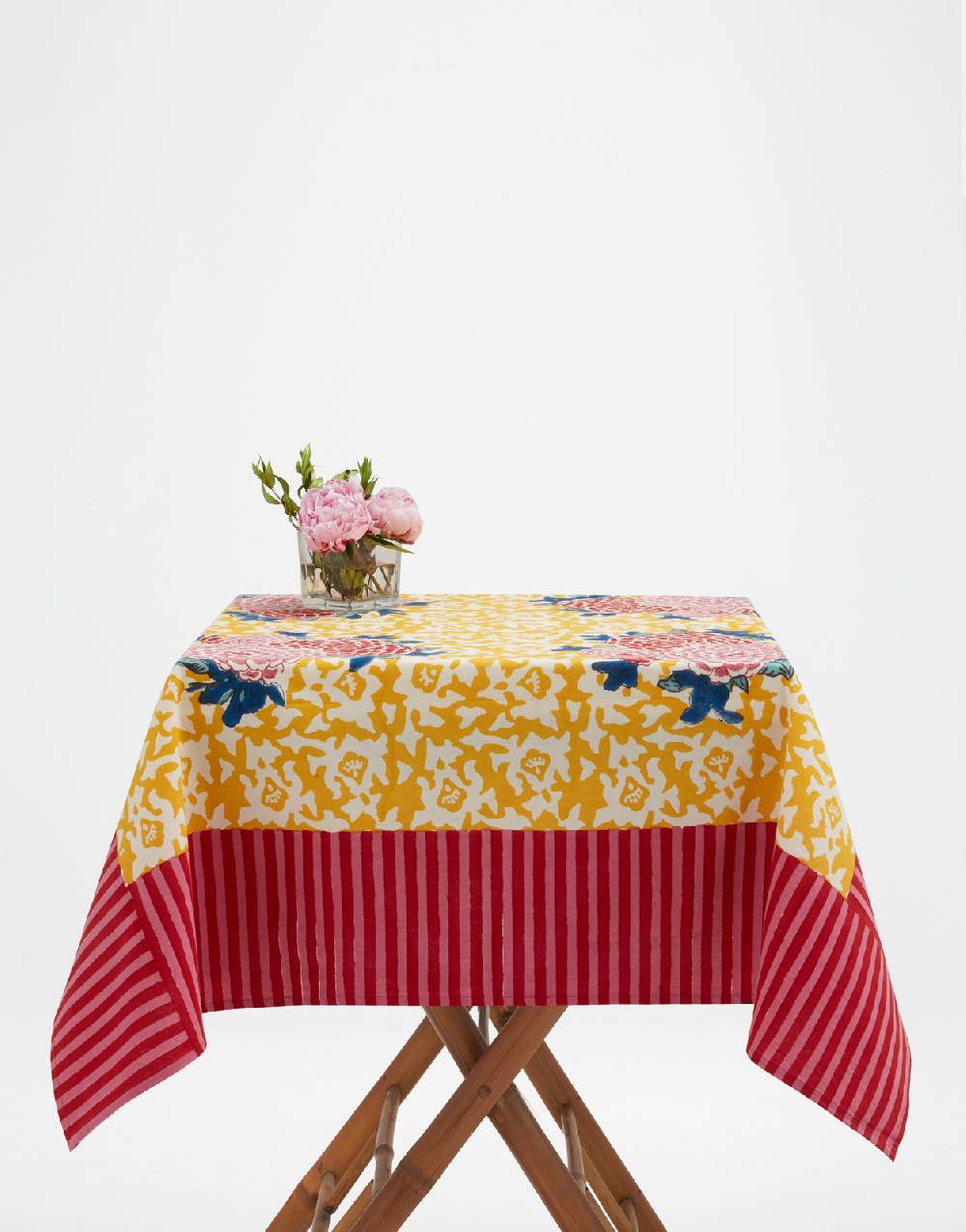 Lisa Corti Telo Cotone 110x110cm Lisa Corti X La Minervetta Arabesque Corolla Gold Natural