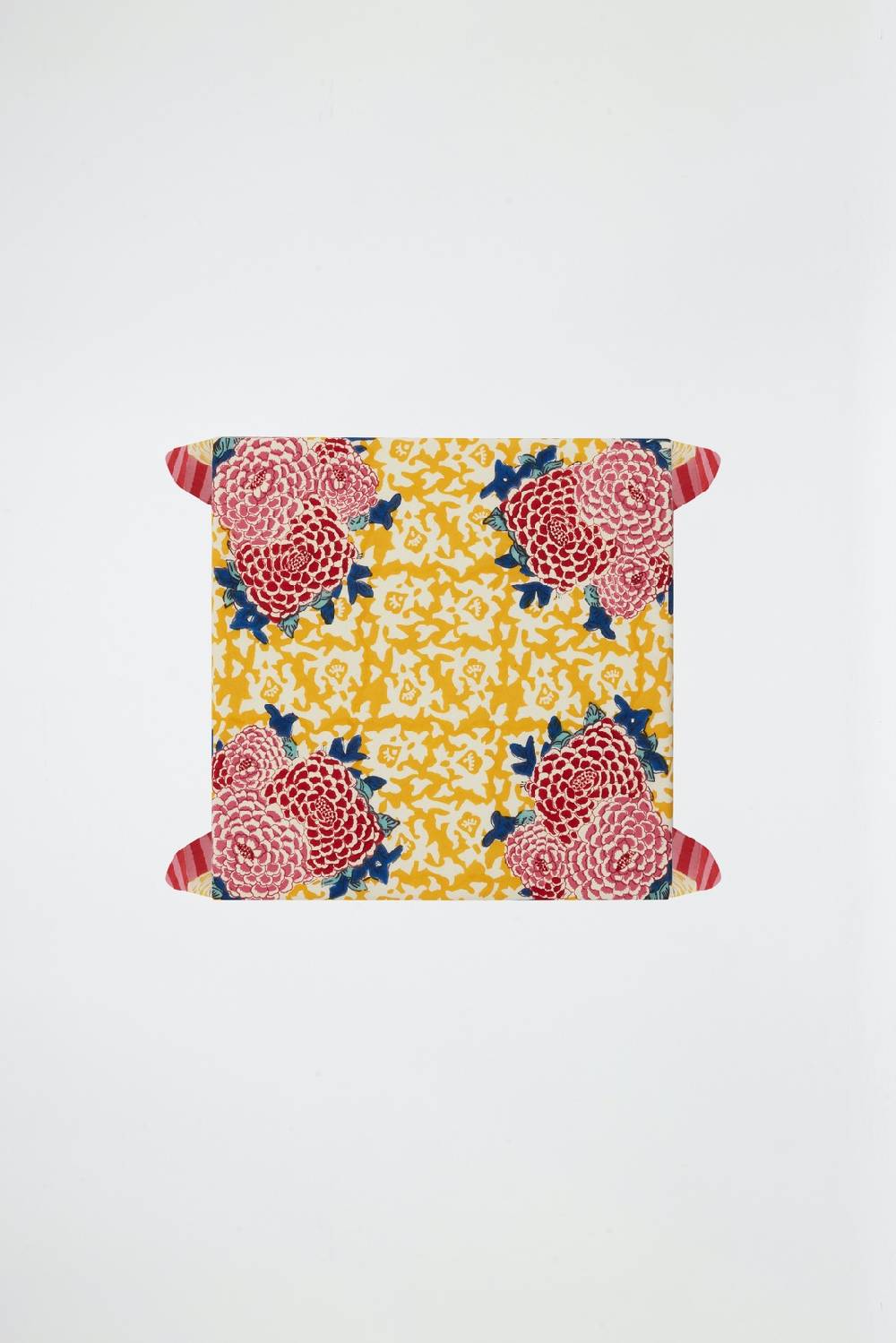 Lisa Corti Telo Cotone 110x110cm Lisa Corti X La Minervetta Arabesque Corolla Gold Natural