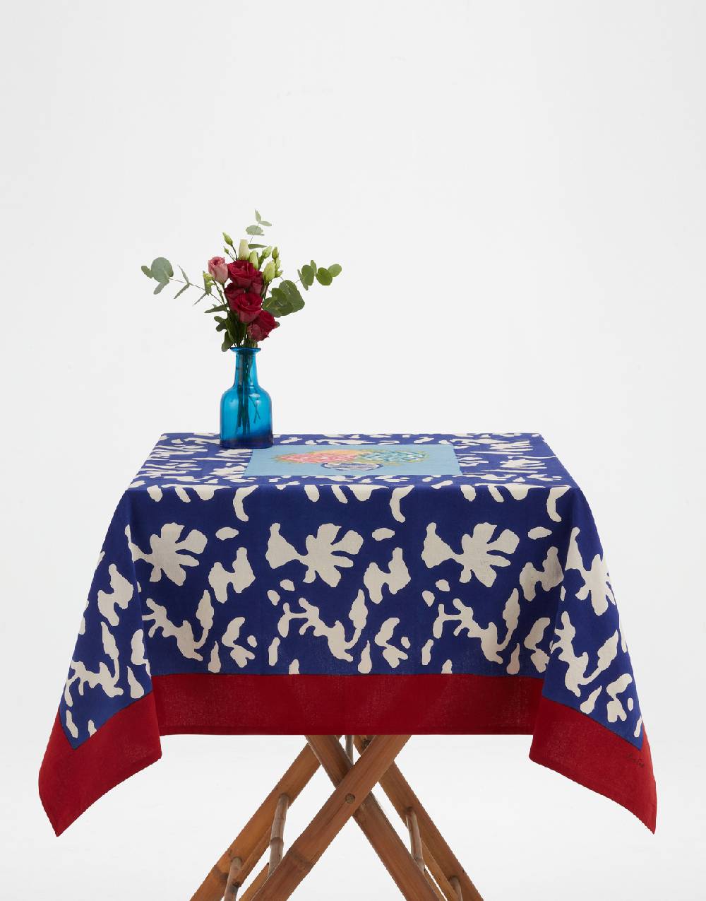 Lisa Corti Telo Cotone 110x110cm Lisa Corti X La Minervetta Blue Pot Sky