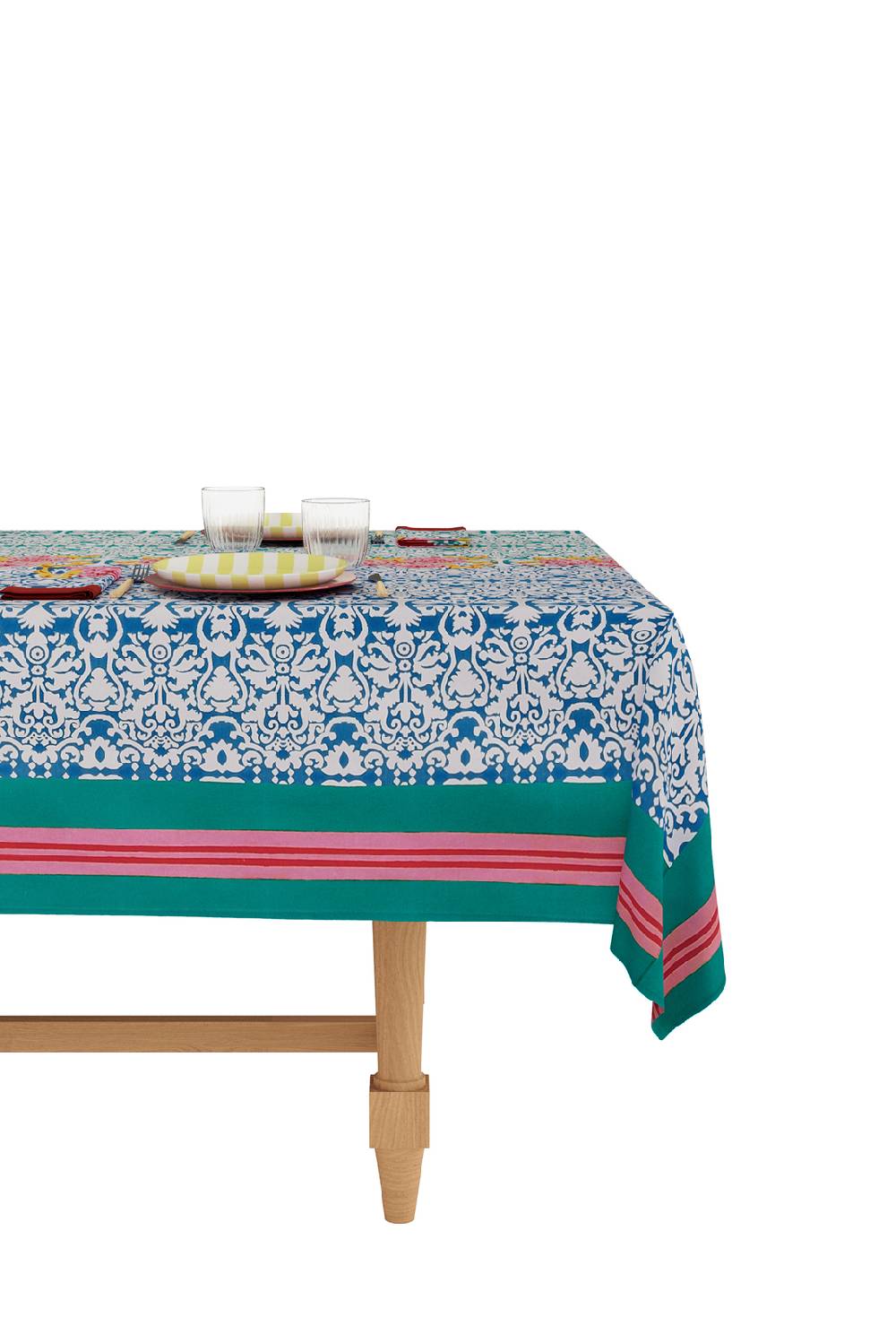 Lisa Corti Telo Cotone 140x240cm Dam Dam Veronese Blue