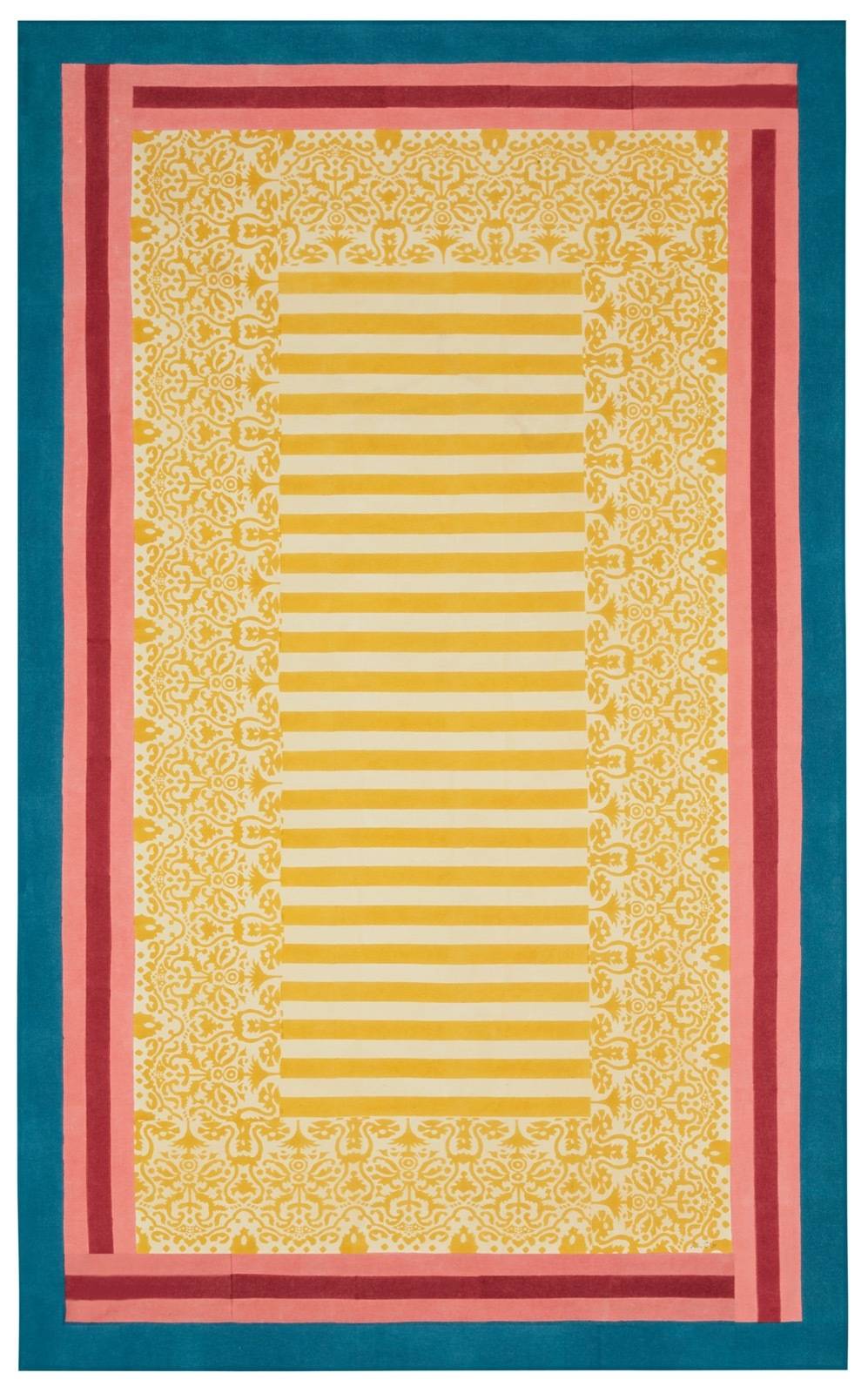 Lisa Corti Telo Cotone 140x240cm Damask Design Gold