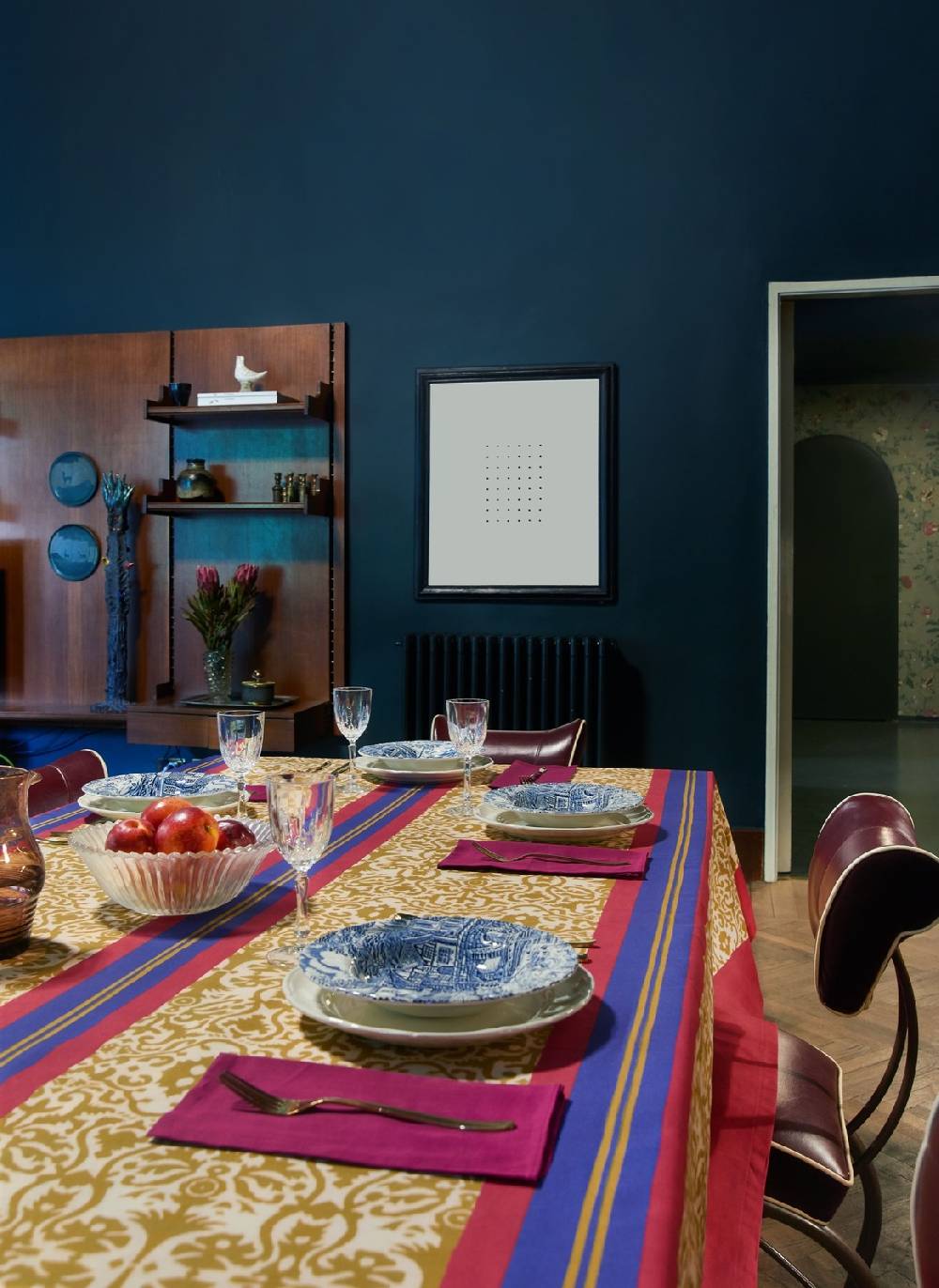 Lisa Corti Telo Cotone 140x240cm Damask Stripe Chutney