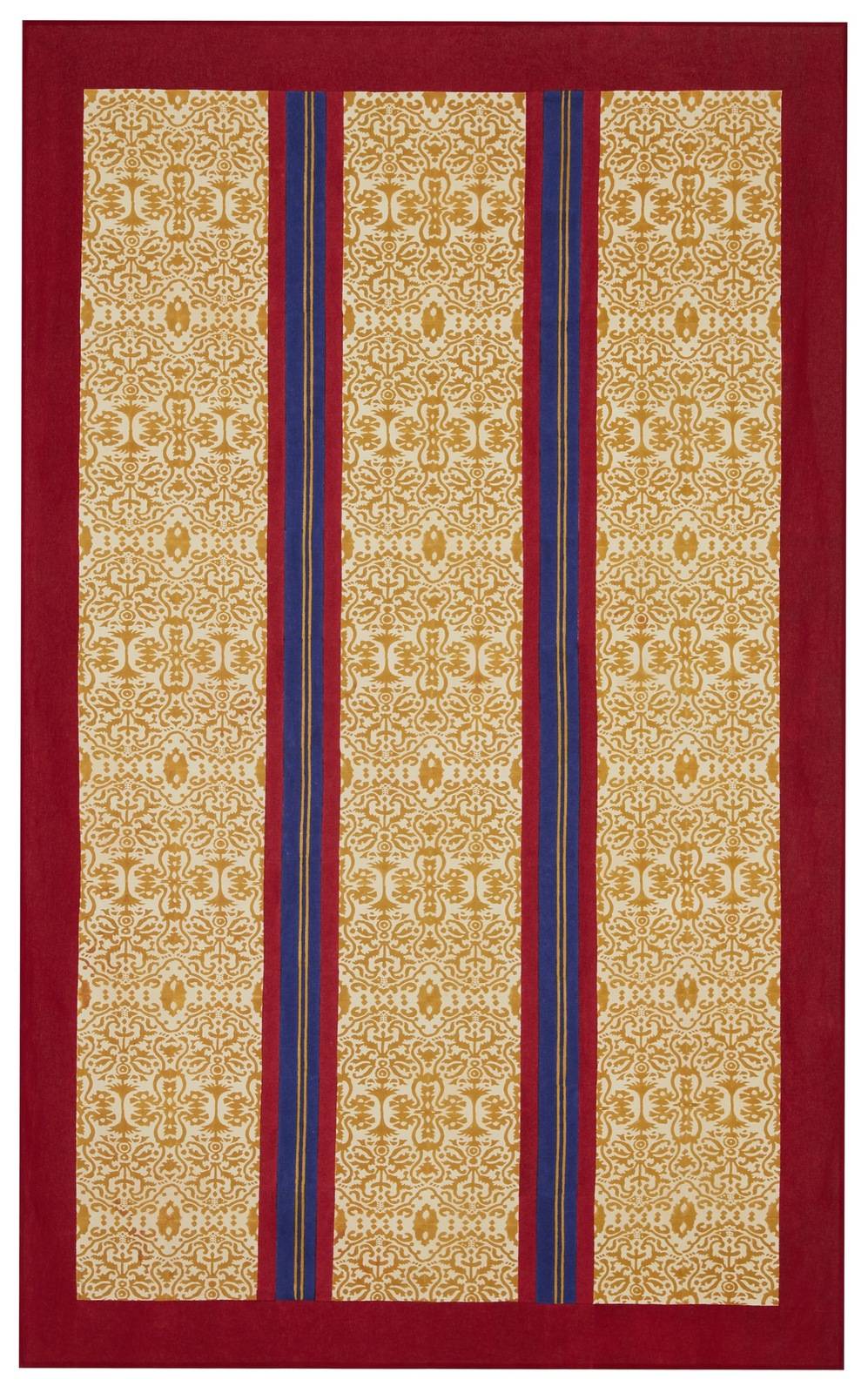 Lisa Corti telo cotone 140x240cm damask stripe chutney