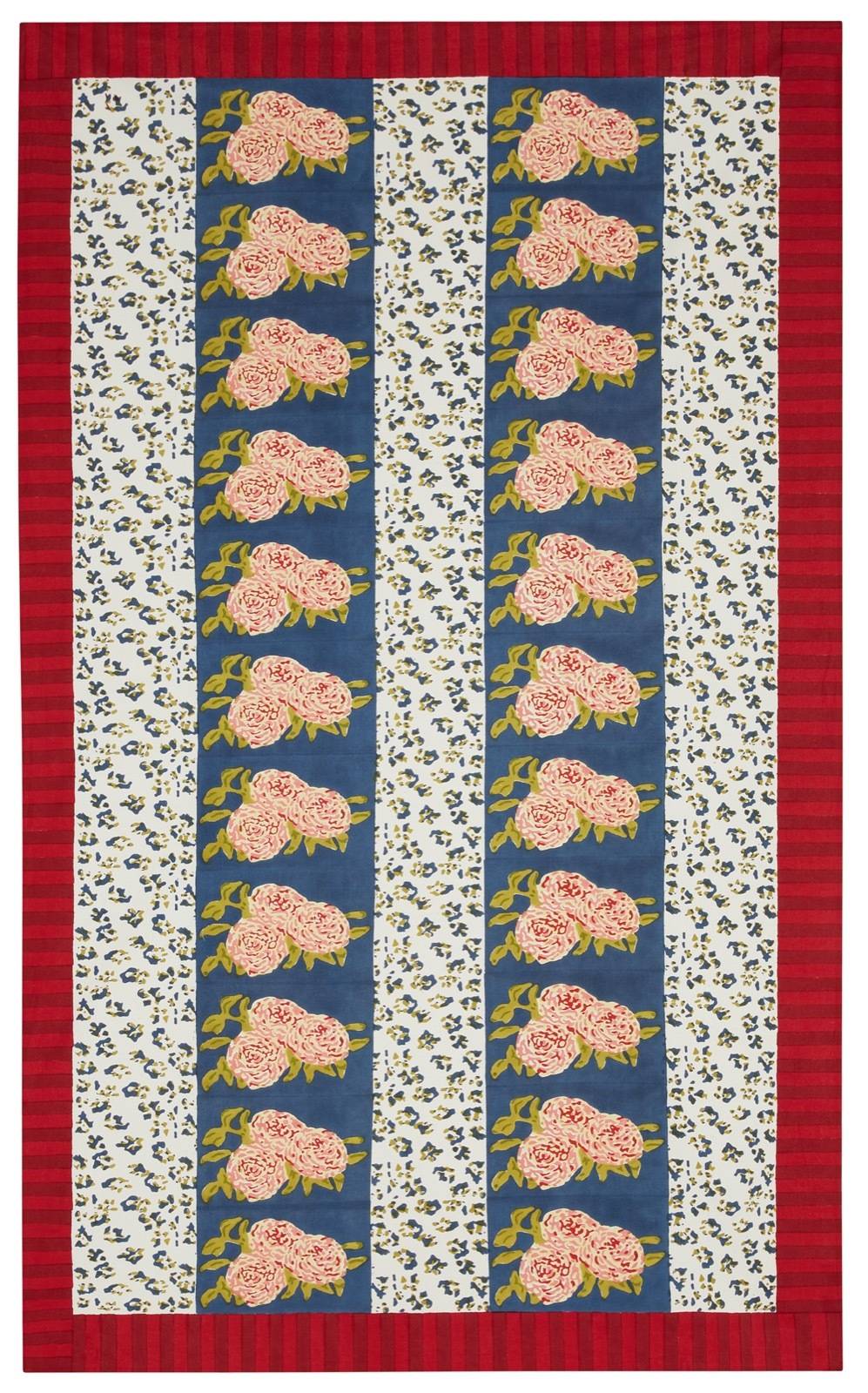 Lisa Corti telo cotone 140x240cm leopard stripes dark blue