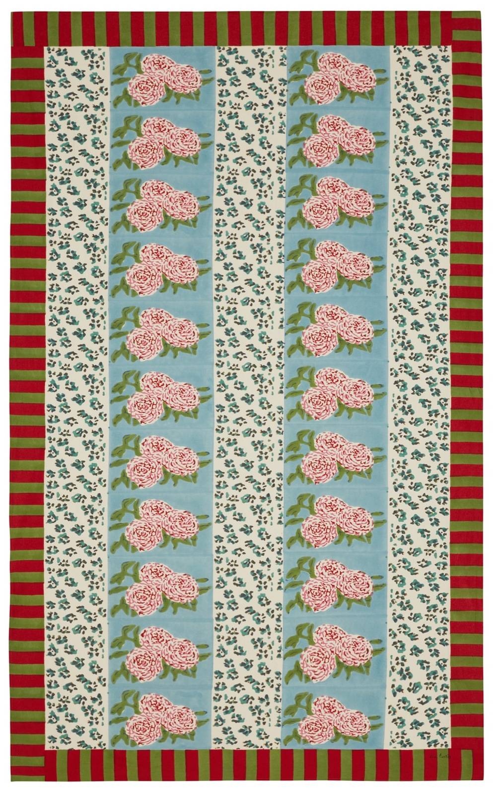 Lisa Corti telo cotone 140x240cm leopard stripes sky