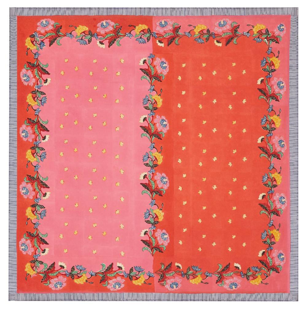 Lisa Corti telo cotone 180x180cm indonesian red rose