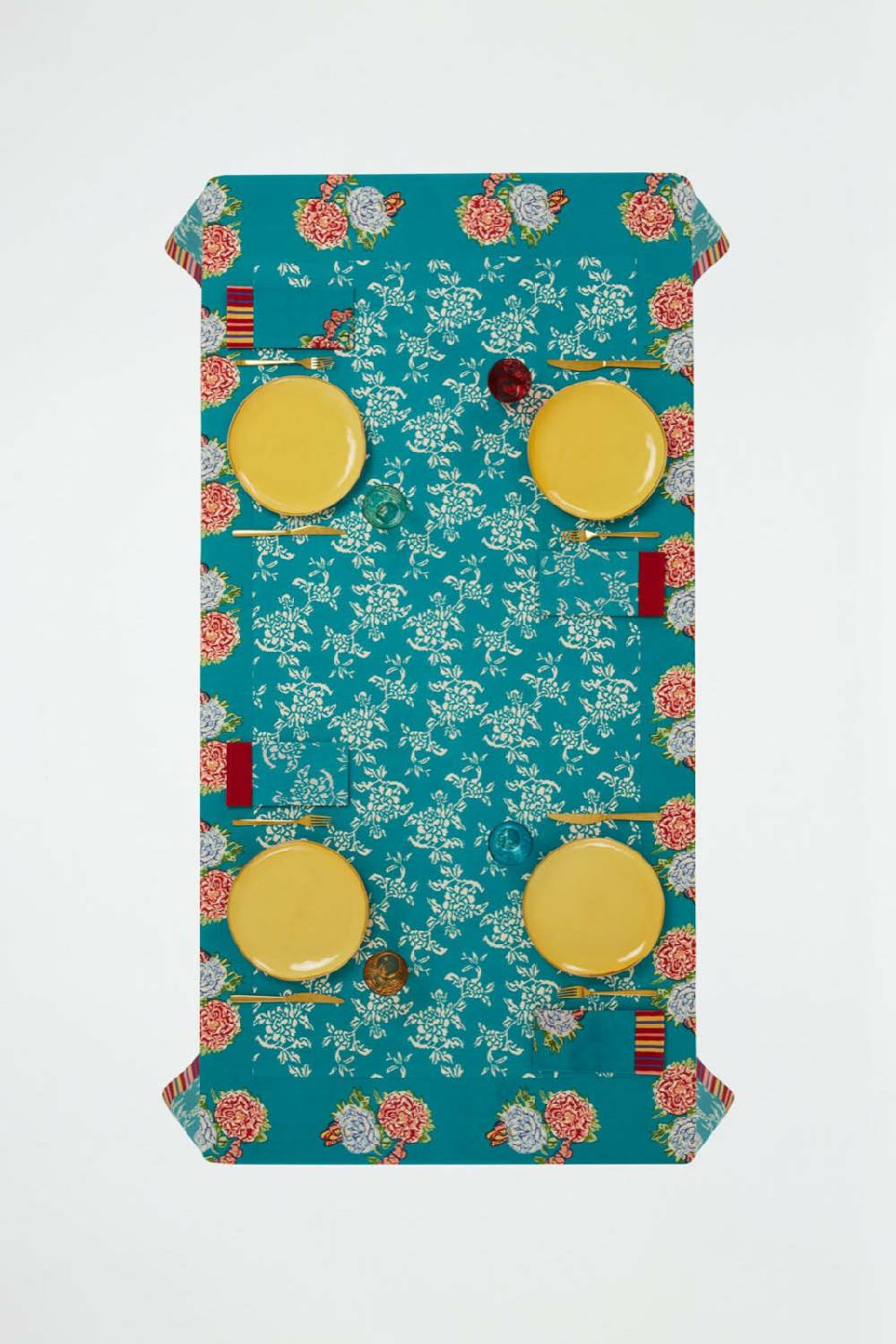 Lisa Corti Telo Cotone 180x180cm Kandem Queen Green