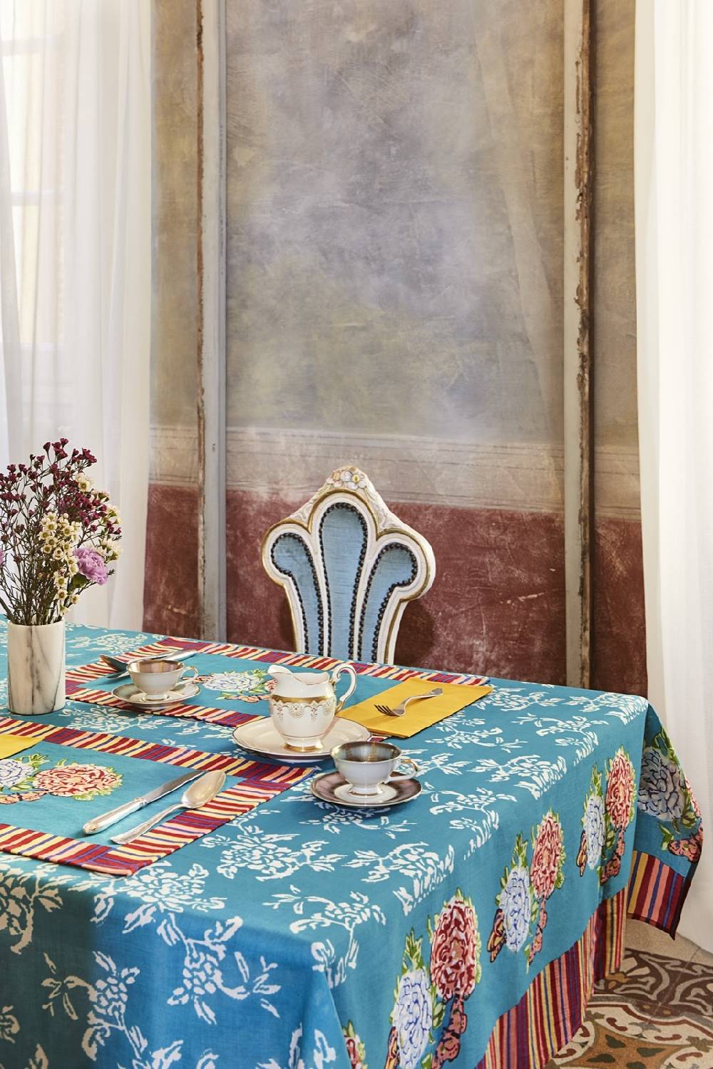 Lisa Corti Telo Cotone 180x180cm Kandem Queen Green