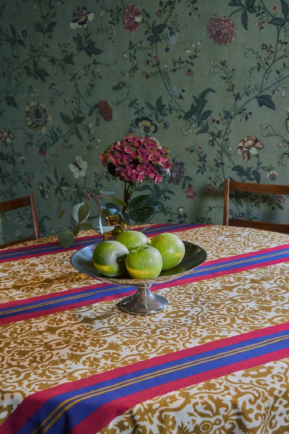 Lisa Corti Telo Cotone 180x270cm Damask Stripes Chutney