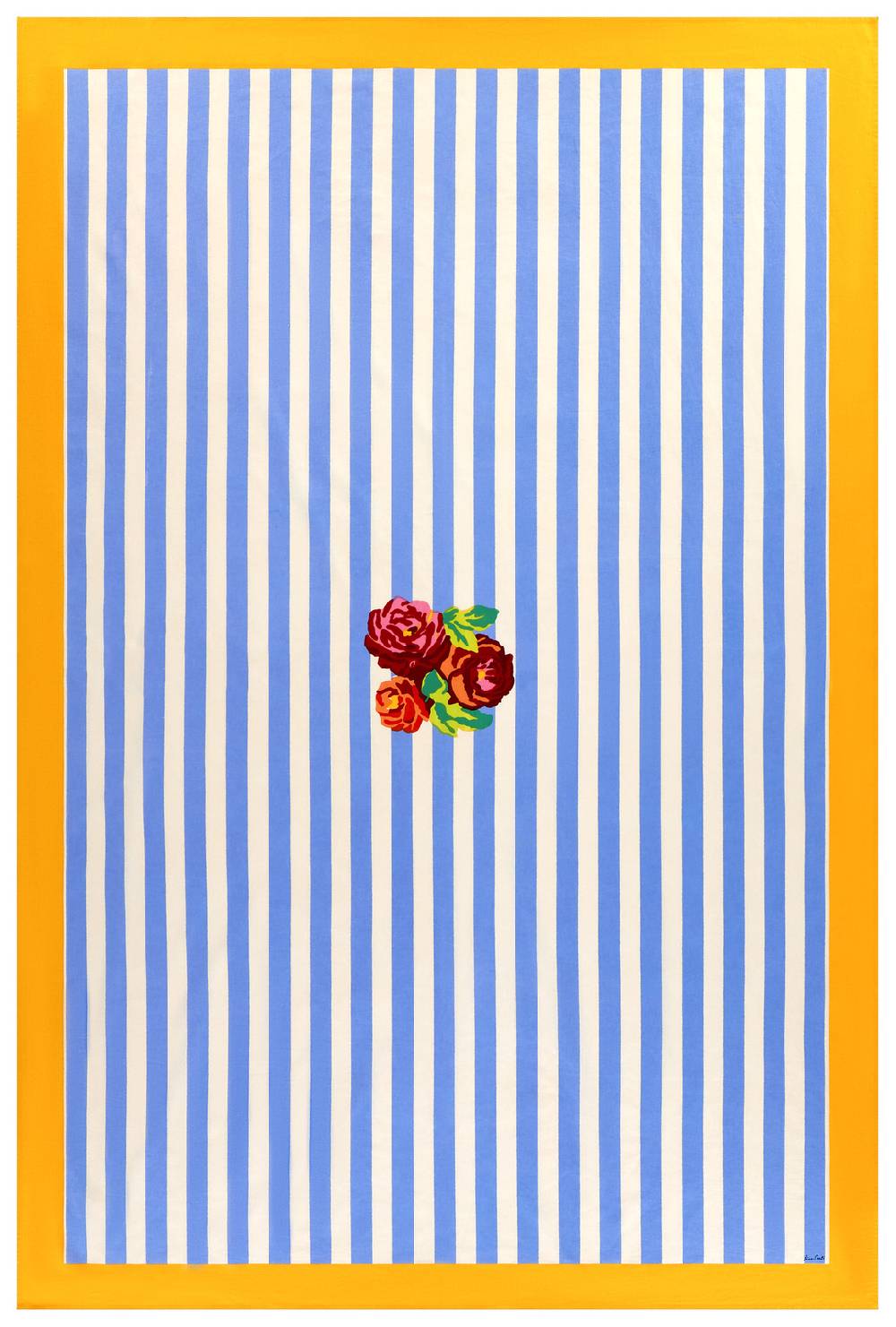 Lisa Corti telo cotone 180x270cm la veste x lisa corti nizam stripes light blue natural